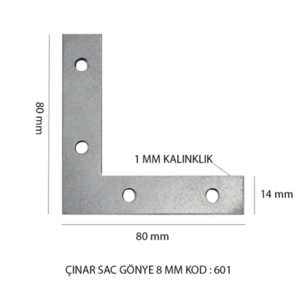 Çinar Sac Gönye 8 mm KOD:601
