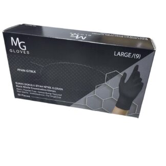 MG GLOVES SİYAH NİTRİL MUAYENE ELDİVENİ LARGE
