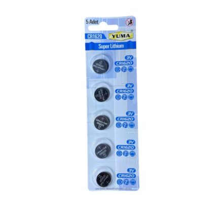 YUMA Düğme Pil 3V CR1620/Ym-91620 Lityum