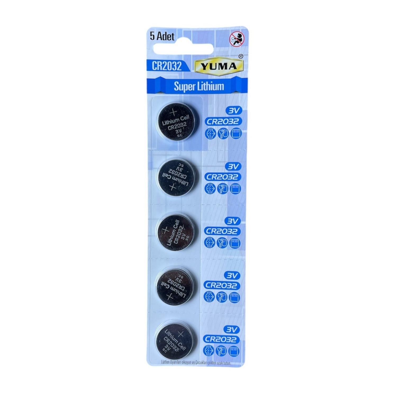 YUMA Düğme Pil 3V CR2032/Ym-92032 Lityum
