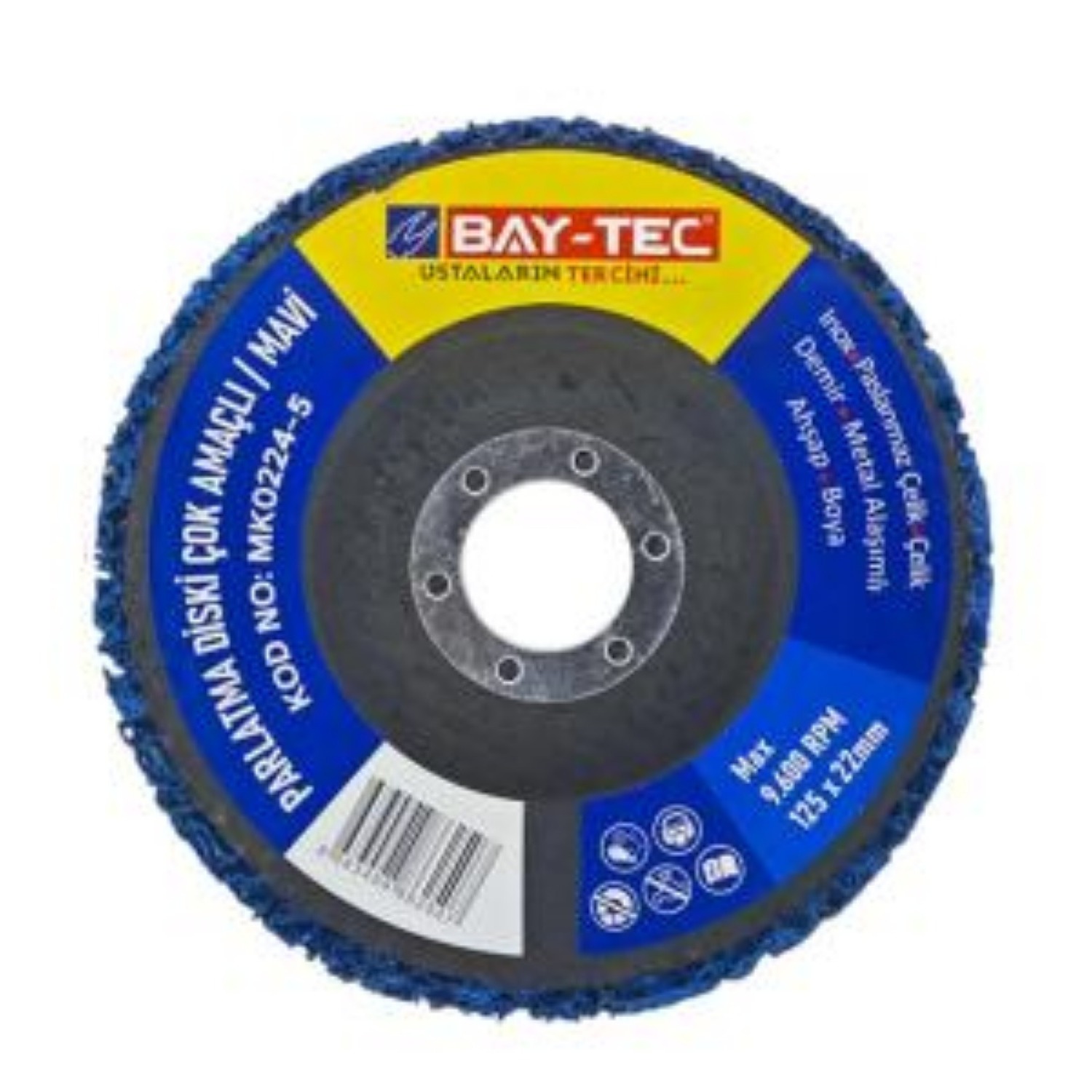 115 mm Mavi Çok Amaçli Parlatma Diski 0224-4 Baytec