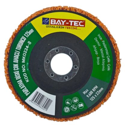 115 mm Turuncu Çok Amaçli Parlatma Diski 0224-7 Baytec