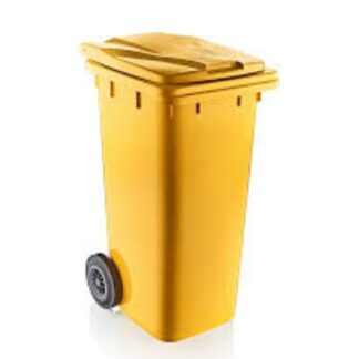 NOSSA PLASTİK TEKERLEKLİ ÇÖP KOVASI 120 LT SARI