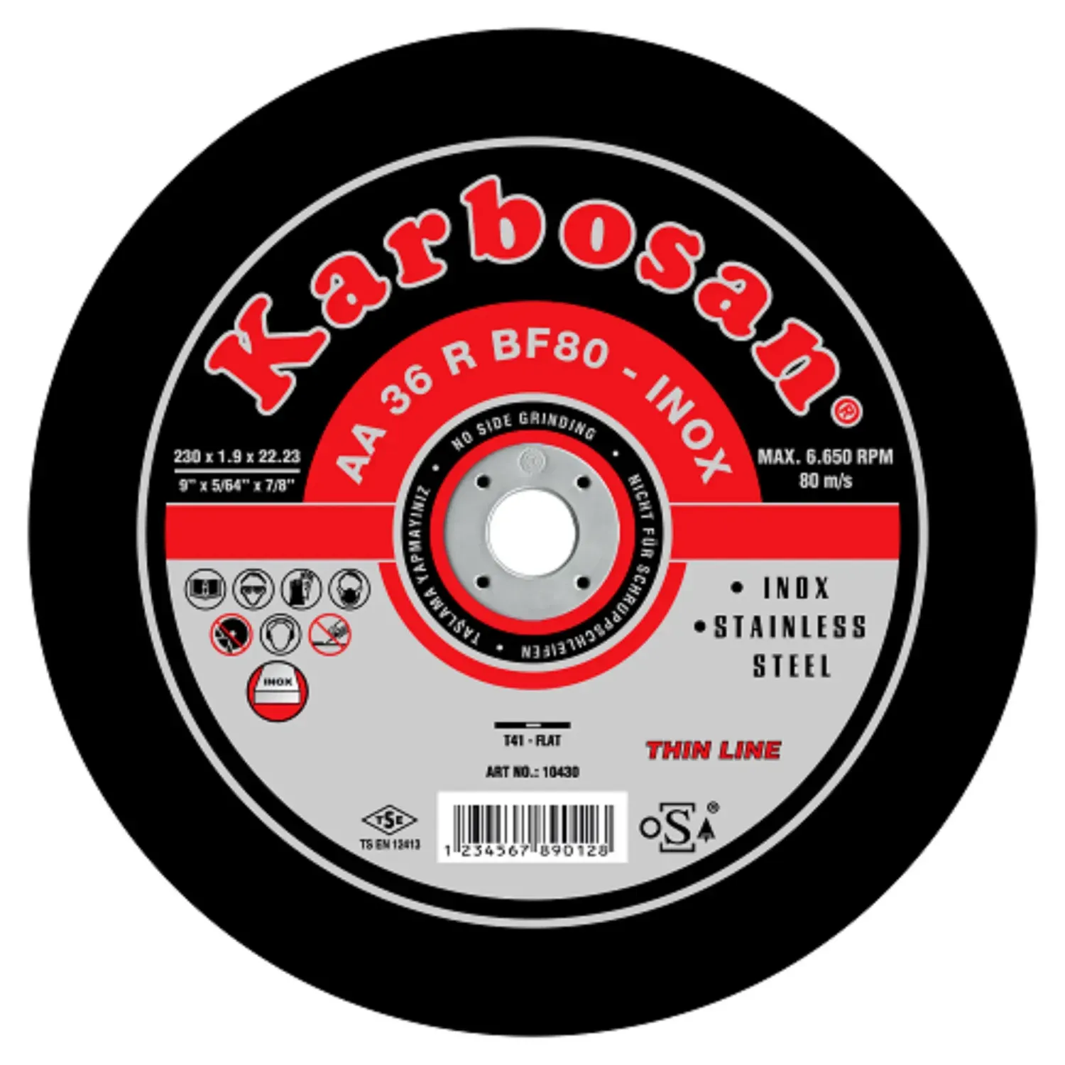 KARBOSAN İnox Thinline Kesici 230X1.9X22 (910430)