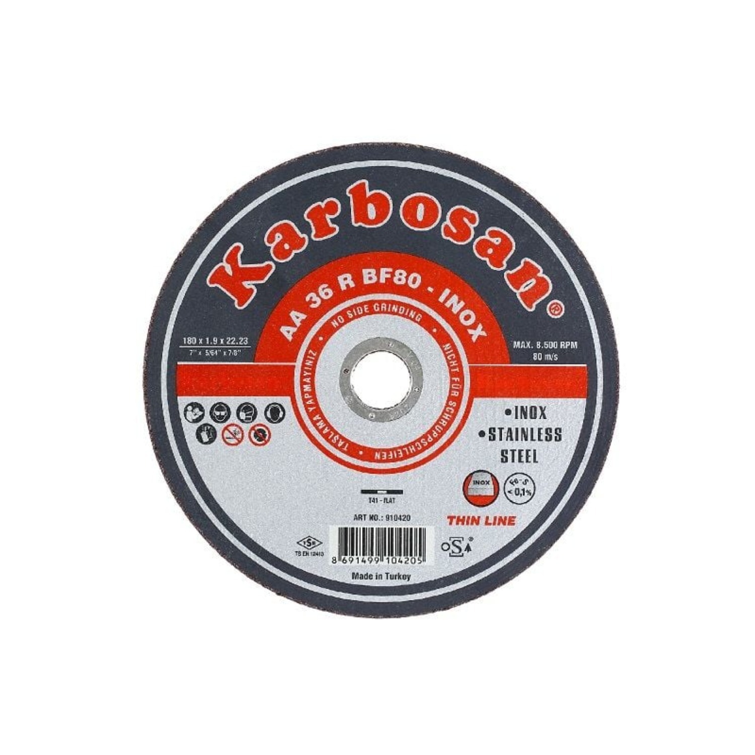 KARBOSAN İnox Thinline Kesici 180X1.9X22 (910420)
