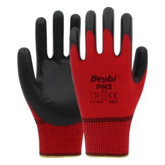 NO:9 ZEBRA ELDİVEN PN3 KIRMIZI-SİYAH BEYBİ
