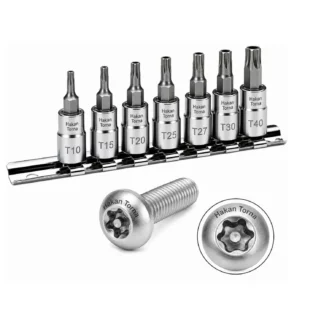 RETTA RTL0704 LOKMALI DELİKLİ TORX 5 KÖŞE 7 PARÇA