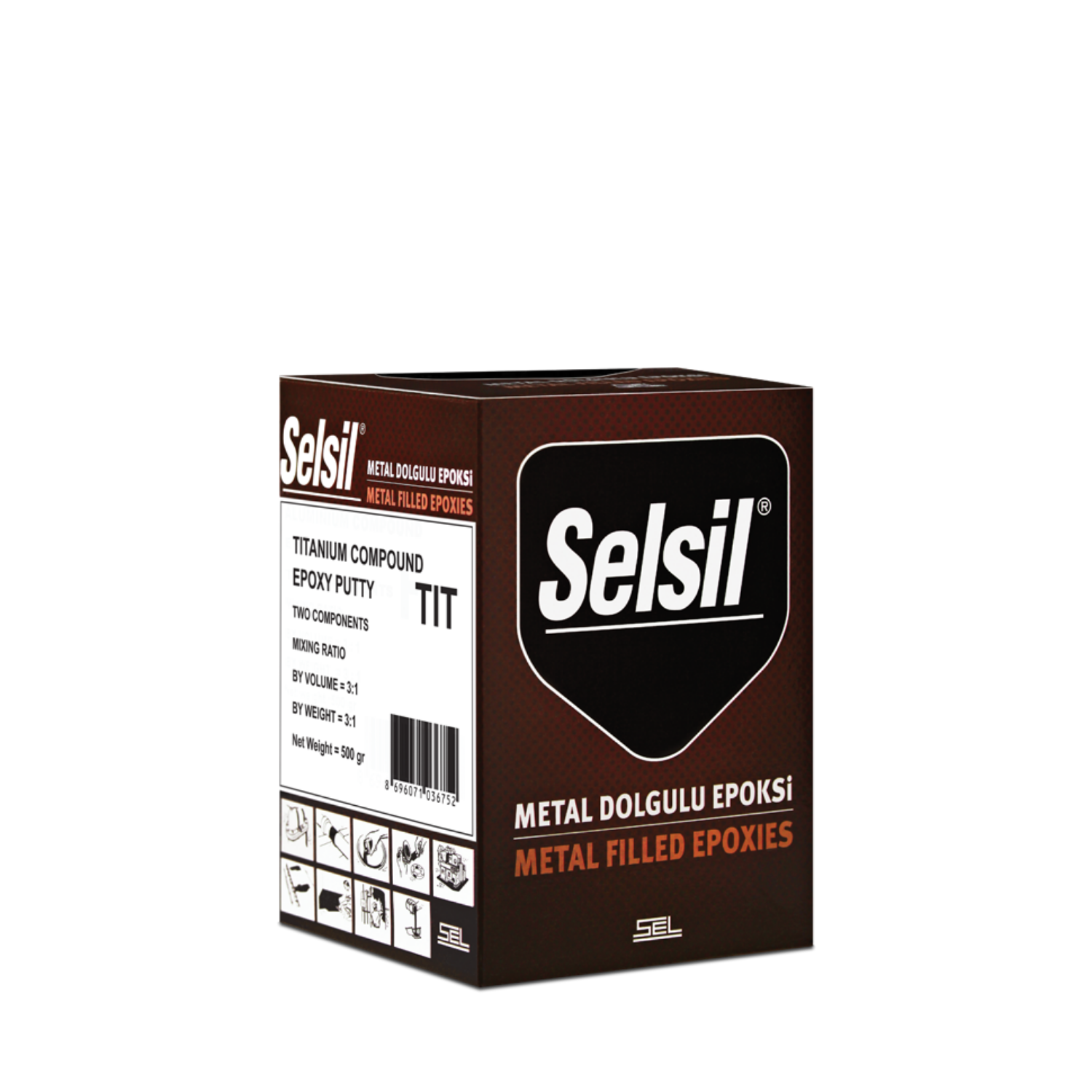 Selsil Titanyum Epoxy Putty Yapiştirici 500 gr Tit