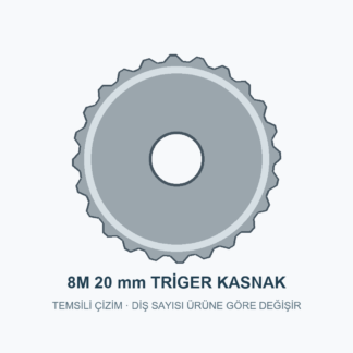 L 050 Pilot Delikli Triger Kasnak 23 Diş - Çelik
