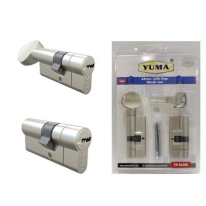 YUMA Çelik Kapi Barel Seti Tzk. 68 mm Saten B68BG