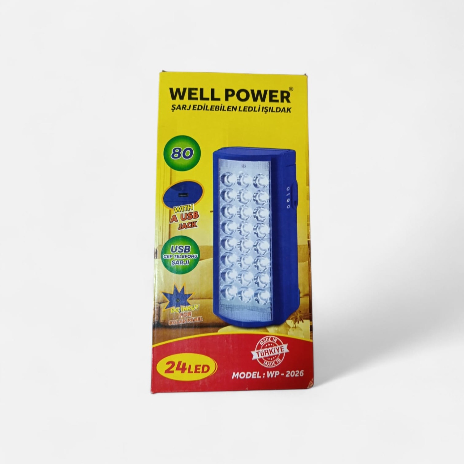 Wellpower 24 Ledli Sarj Edilebilir İşildak 80 Saat