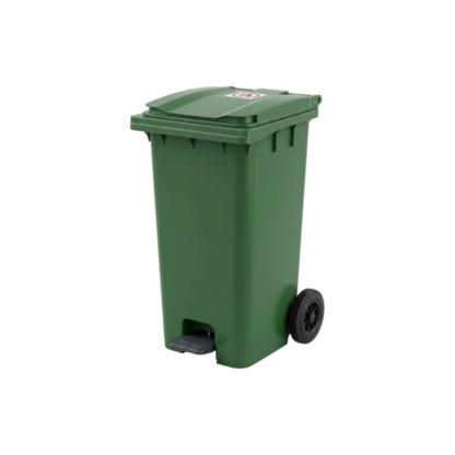 NOSSA Tekerlekli Pedallı Çöp Kovası 120 lt Yeşil