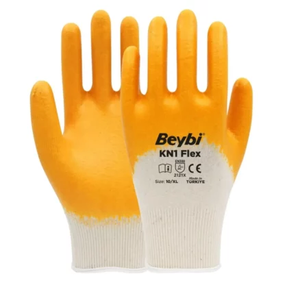 BEYBİ KN1 (EL-K1) Flex Nitril Eldiven Sarı No:10