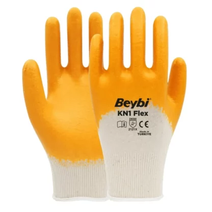 BEYBİ KN1 (EL-K1) Flex Nitril Eldiven Sarı No:9